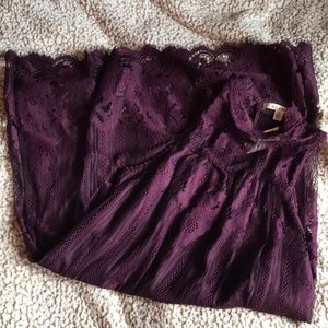 PLUM LACE DRESS.
